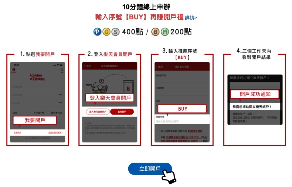 樂天國際商銀開戶