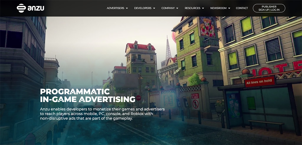 Anzu 和 Frameplay 等遊戲內廣告技術公司，正致力於發展遊戲內的程序化廣告。Source: Anzu。